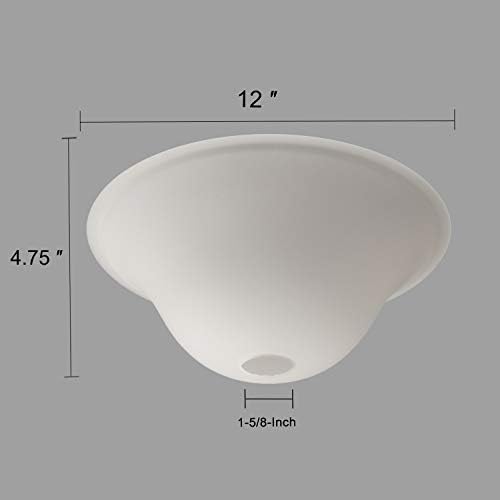 Giluta Floor Lamp Glass Shade Replacement Globe -Fitting Opening 1.625" Modern Frosted Style Light Fixture Shade, Height: 4.75 inches, Width: 12 inches. Lipless - Image 6