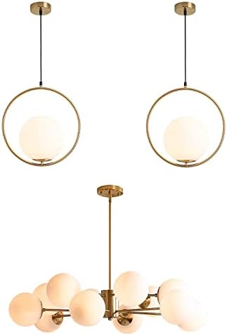 KCO Lighting 1-Light Globe Pendant Light Fixtures, 12-Light Globe Sputnik Chandelier for Kitchen Island Dining Room Living Room - Image 2