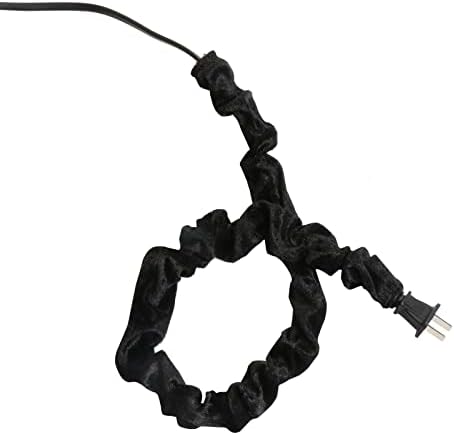 Giluta 2 Pack Cord & Chain Cover 4 feet Velvet Type Fabric, Use for Chandelier Pendant Lighting Chain, Cable Management, Black - Image 4
