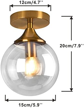 KCO Lighting 6-Lights Pleated Chandelier White Fabric Pendant Light Fixtures Gold Flush Mount Ceiling Light Clear Glass Semi Sluh Mount Ceiling Light Fixtures - Image 4