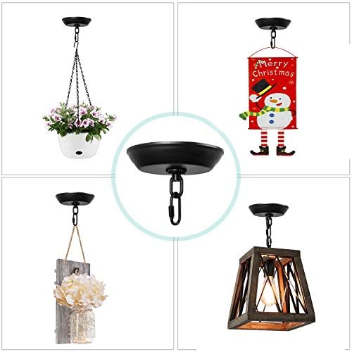 Giluta 5" Standard Light Canopy Kit with Maximum Fixture Weight of 40 Pounds Metal Ceiling Plate for Chandelier Pendant Lighting Flower Basket or DIY Projects, Black - Image 4