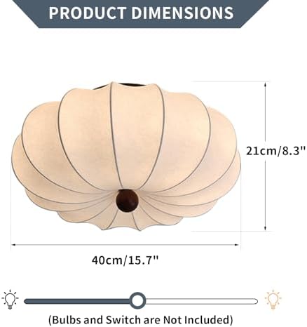 KCO Lighting Large Drum Ceiling Light Fixture White Fabric Flush Mount Ceiling Light Mid Century Modern Black Sputnik Light Fixture Vintage Chandelier 20 Lights for Dining Room Living Room - Image 3