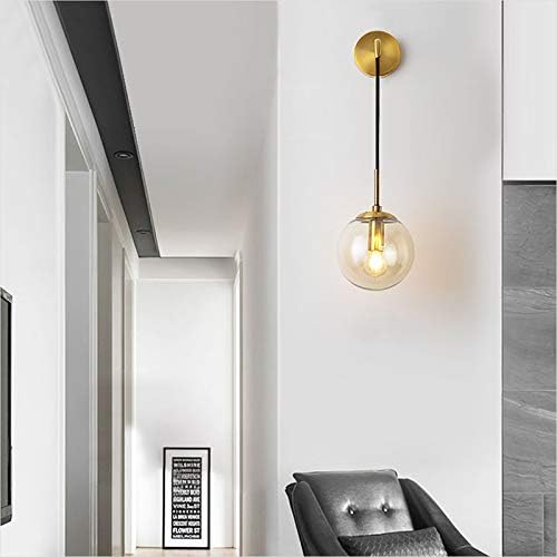 KCO Lighting Replacement Glass Globe Shade for Light Fixtures, Modern Lampshade Glass Accessories for Pendant Wall Sconces (Amber, 7.9 inches) - Image 5