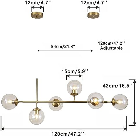 KCO Lighting Amber Glass Pendant Light Ribbed Ceiling Light Gold Single Pendant Light Modern Linear Chandelier Kitchen Island Pendant Lighting Dining Room Pendant Light Fixture - Image 4