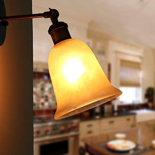 Giluta 6 Pack Bell Shaped Glass Shade Replacement Frosted Light Fixture Shades for ceiling fan light wall light,Lipless with 1-5/8-inch Fitter Opening - Image 4