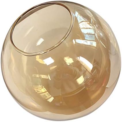KCO Lighting Replacement Glass Globe Shade for Light Fixtures, Modern Lampshade Glass Accessories for Pendant Wall Sconces (Amber, 7.9 inches) - Image 2