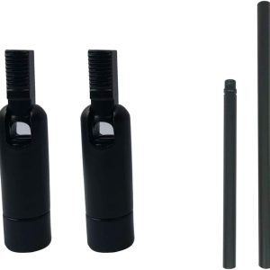 KCO Lighting Chandelier Light Black Extension Poles Rod, Sloped Ceiling Adapter Set of Two