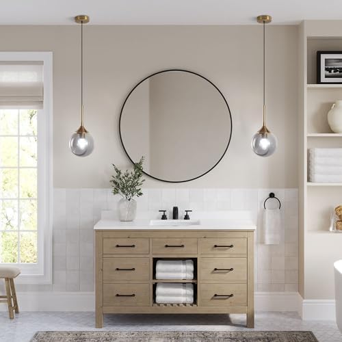 KCO Lighting Large Globe Pendant Light Single Smoke Gray Glass Pendant Lighting Fixture Modern Kitchen Pendant Light 3 Lights Glass Cluster Chandelier Pendant Lighting - Image 7