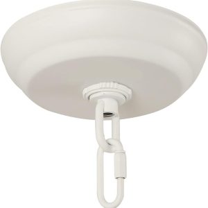 Giluta 5" Standard Light Canopy Kit with Maximum Fixture Weight of 40 Pounds Metal Ceiling Plate for Chandelier Pendant Lighting Flower Basket or DIY Projects, White