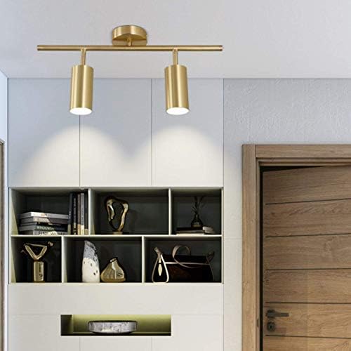KCO Lighting Modern 2-Light Gold Track Lighting Fixture Industrial Adjustable Ceiling Spot Lights Smoke Gray Glass Globe Wall Sconce Modern Gold Long Pole Wall Lighting Fixture - Image 5