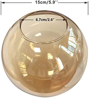 KCO Lighting Replacement Glass Globe Shade,Modern Amber Lampshade Glass Accessories for Pendant Wall Sconces (Amber) - Image 3