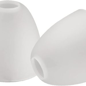 Giluta 2 Pack Bell Shaped Glass Shade Frosted Light Fixture Shades Replacement for ceiling fan light wall light,Lipless with 1-5/8-inch Fitter Opening