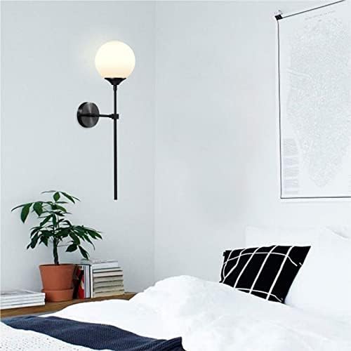 KCO Lighting Black Sputnik Chandelier Modern Minimalist Wall Sconce Black Matte Slim Wall Sconce 5-Light Frosted White Glass Globe Floor Lamp Modern Black Corner Floor Lamp - Image 7