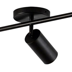 KCO Lighting Modern Matte Black Track Lighting 3-Lights Kitchen Track Lighting Fixtures Ceiling Indoor Flush Mount Ceiling Spotlights Dimmable LED Ceiling Spot Light (3-Light)