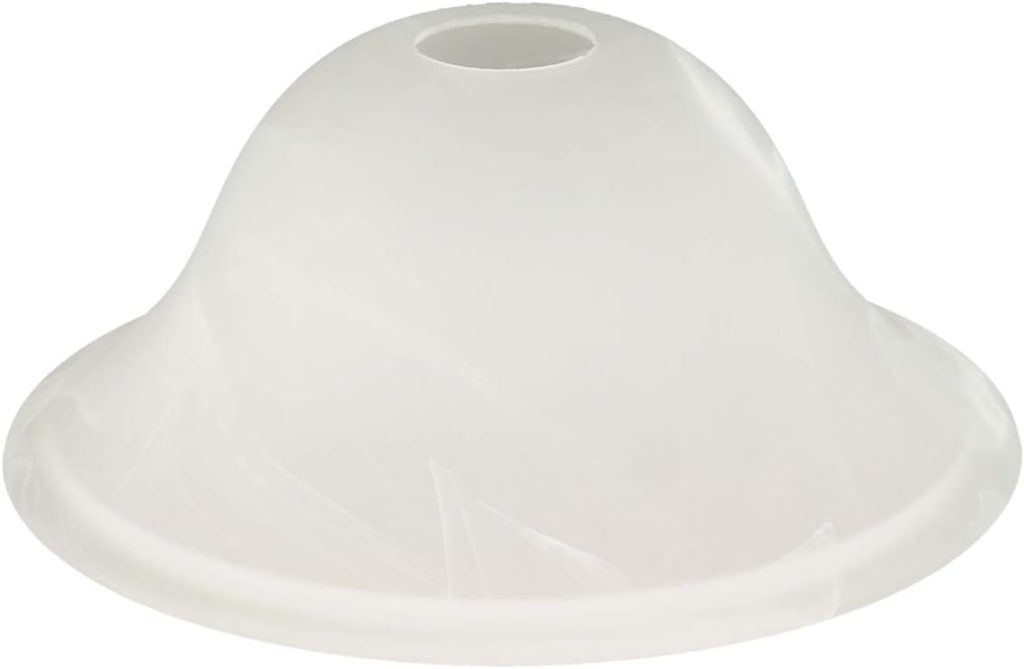 Giluta Small Floor Lamp Glass Shade Replacement Globe -Fitting Opening 1.625" Modern Alabaster Style Light Fixture Shade, Height: 4.13 inch, Width: 9.45 inch. Lipless