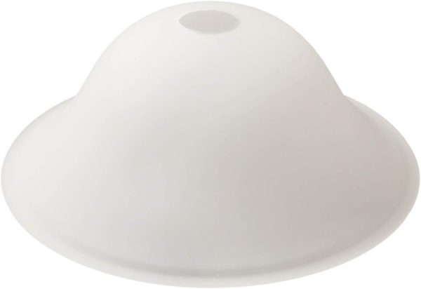 Giluta Floor Lamp Glass Shade Replacement Globe -Fitting Opening 1.625" Modern Frosted Style Light Fixture Shade, Height: 4.75 inches, Width: 12 inches. Lipless