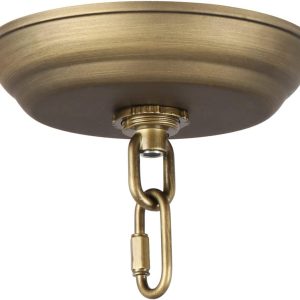 Giluta 5" Standard Light Canopy Kit with Maximum Fixture Weight of 40 Pounds Metal Ceiling Plate for Chandelier Pendant Lighting Flower Basket or DIY Projects, Bronze