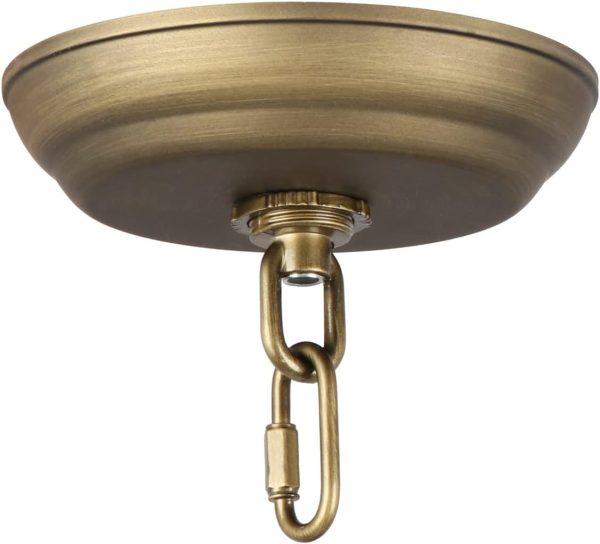 Giluta 5" Standard Light Canopy Kit with Maximum Fixture Weight of 40 Pounds Metal Ceiling Plate for Chandelier Pendant Lighting Flower Basket or DIY Projects, Bronze