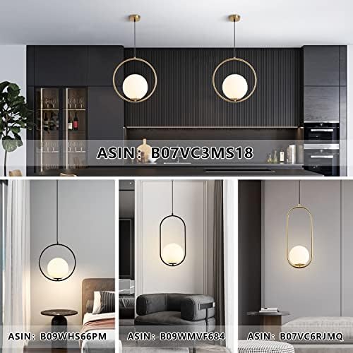 KCO Lighting Modern Gold Chandelier with White Globe Sputnik Chandelier Pendant Light Frosted Globe Glass Adjustable Hanging Ceiling Light for Dining Room Living Room Kitchen (Gold) - Image 6