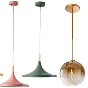 KCO Lighting Large Nordic Pendant Light Colorful Funky Pendant Light Girl Bedroom Ceiling Chandelier Gold Glass Kitchen Island Pendant Lighting Modern Dining Room Ceiling Hanging Lights