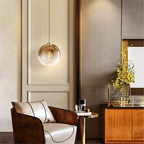 KCO Lighting Gold Gradient Glass Globe Pendant Ceiling Lighting with Adjustable Cord Mid Century Hanging Chandelier Light Fixture for Kitchen Island Bedroom… - Image 6