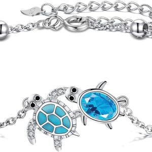 Women's 925 Sterling Silver Adjustable Anklet, 22+4 cm Summer Beach Foot Jewelry
