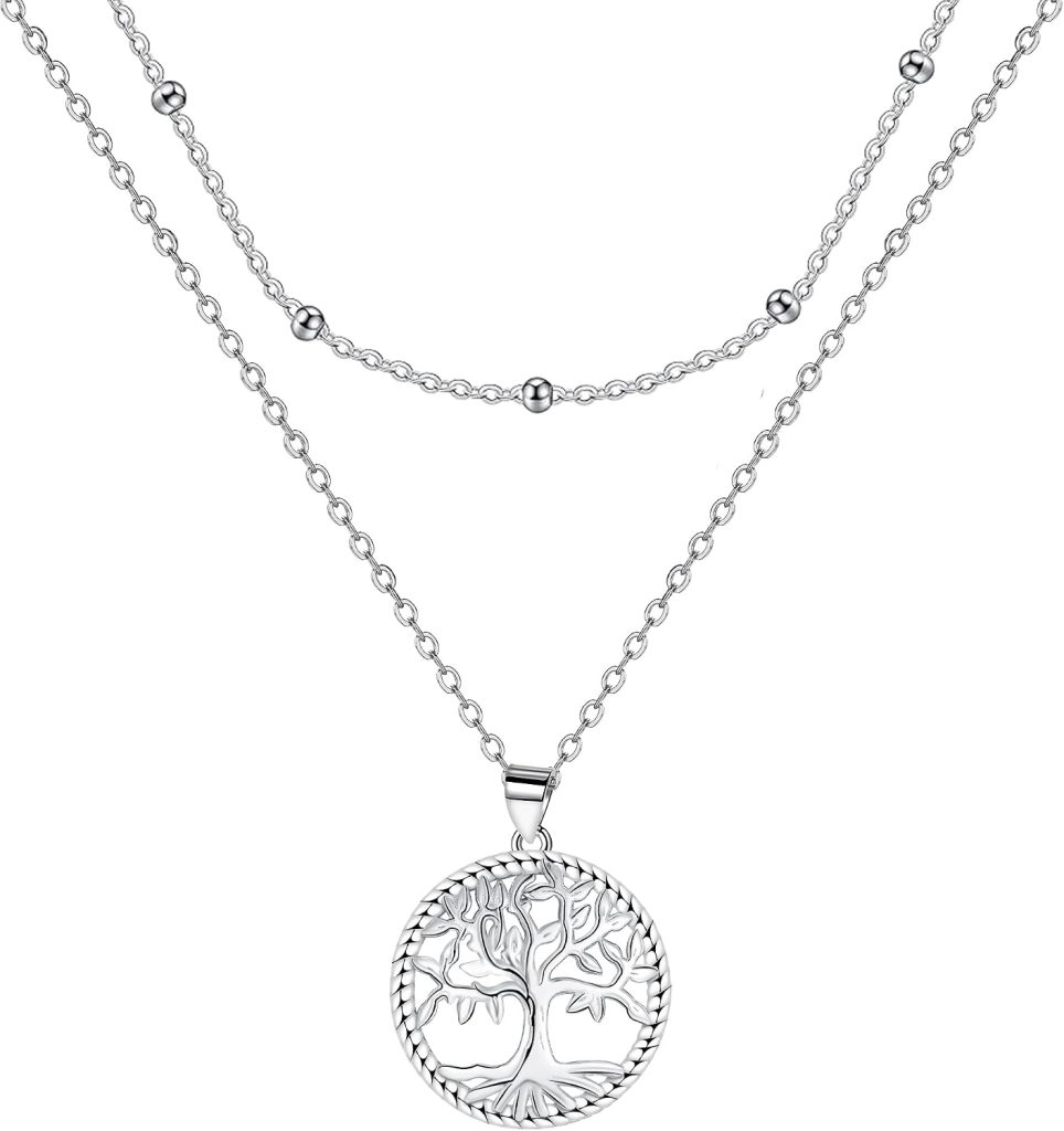 Women's 925 Sterling Silver Pendant Necklace, Birthday Gift for Mom, Daughter, Girlfriend or Wife, 40+5 cm