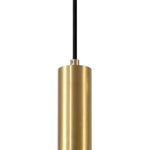 KCO Lighting MCM Gold 7.9" Amber Ribbed Glass Pendant Lights Kitchen Island