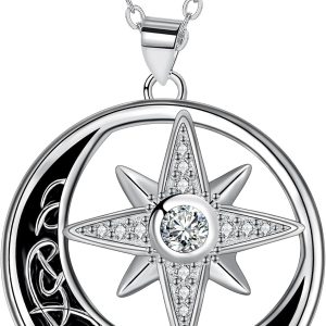 Women's 925 Sterling Silver Pendant Necklace, Birthday Gift for Mom, Daughter, Girlfriend or Wife, 40+5 cm