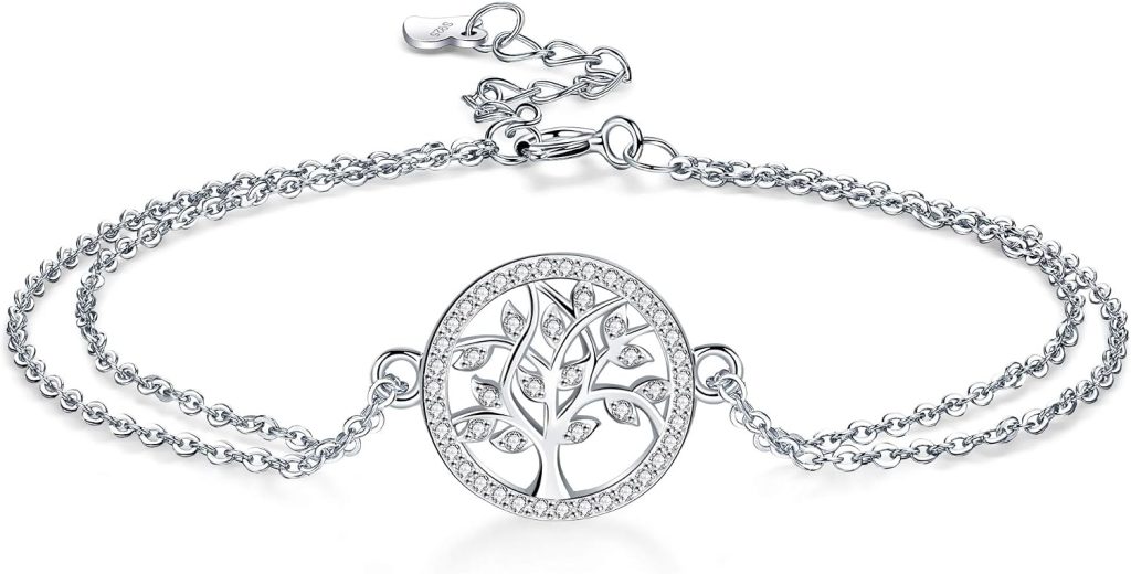 Women's 925 Sterling Silver Cute Bracelet, Birthday Jewelry Gift for Mom, Sister and Women