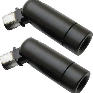 KCO Lighting Black Sloped Ceiling Adapter 2 Pack 180/355 Degree M10 Thread Chandeliers Track Suspension Accessories Suitable for Vaulted Irregular or Angled Ceilings