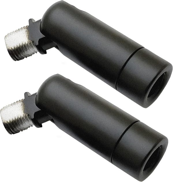 KCO Lighting Black Sloped Ceiling Adapter 2 Pack 180/355 Degree M10 Thread Chandeliers Track Suspension Accessories Suitable for Vaulted Irregular or Angled Ceilings