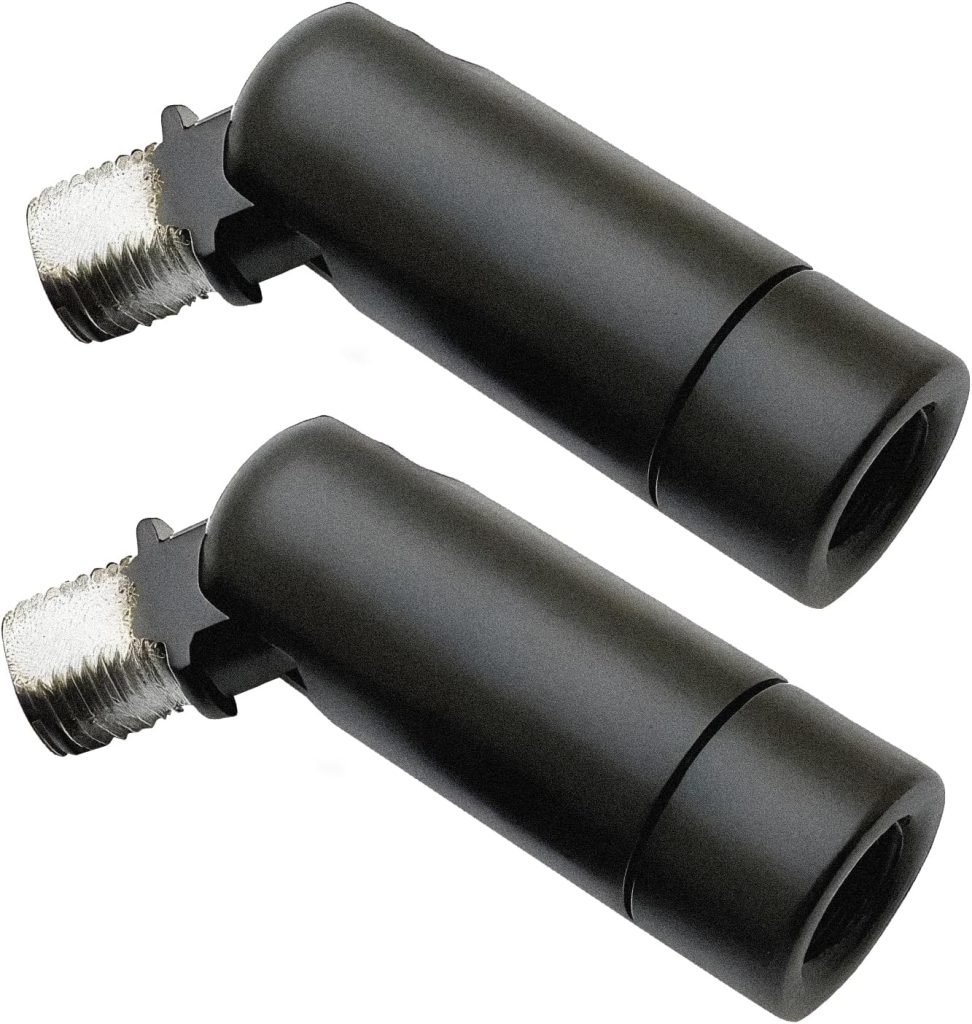 KCO Lighting Black Sloped Ceiling Adapter 2 Pack 180/355 Degree M10 Thread Chandeliers Track Suspension Accessories Suitable for Vaulted Irregular or Angled Ceilings